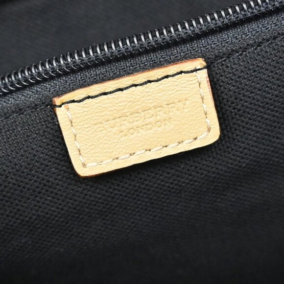 BURBERRY Logo Nova Check Hand Tote Bag Canvas Leather Beige Black 05KA814 - Picture 13 of 16